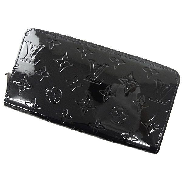 Louis Vuitton Monogram Vernis Zippy Wallet M90075 Black